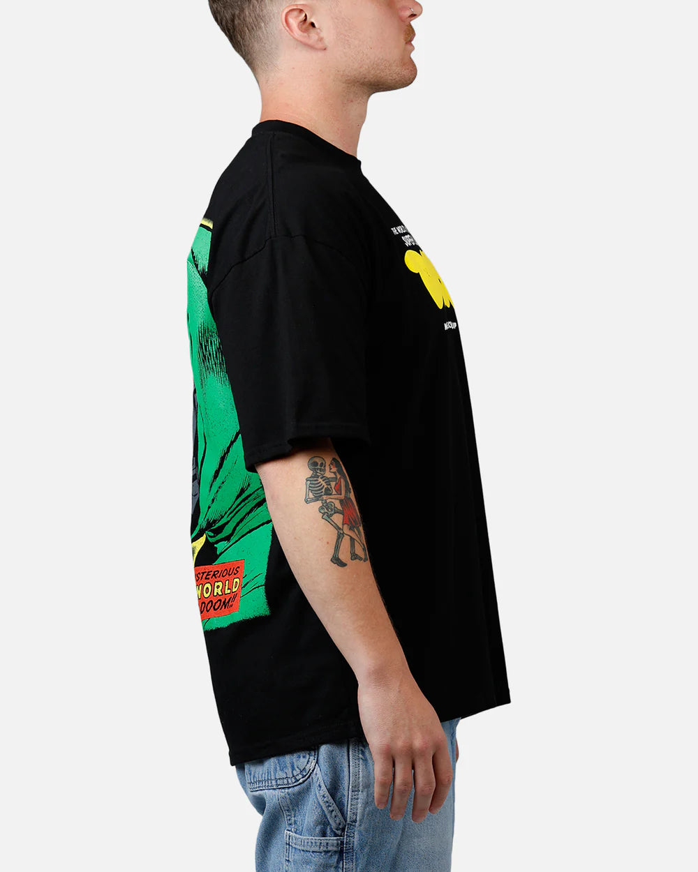 Space City Vintage Oversized Marvel Doom Graphic T-Shirt
