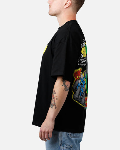 Space City Vintage Oversized Marvel Doom Graphic T-Shirt