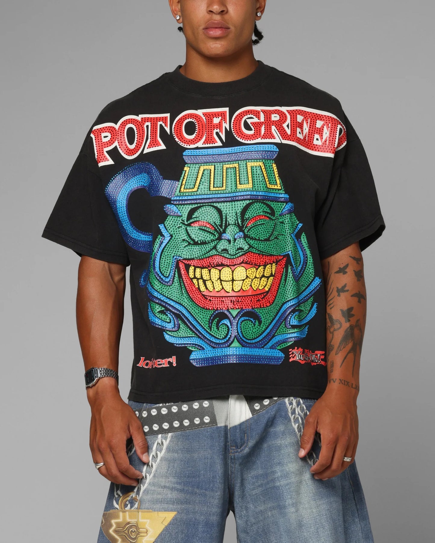 Space City Vintage Oversized Loiter Yu-Gi-Oh Graphic Tee