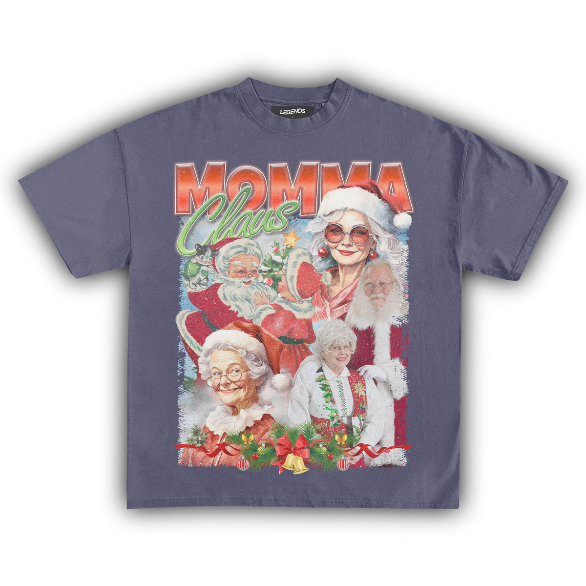 MOMMA CLAUS VINTAGE CHRISTMAS TEE