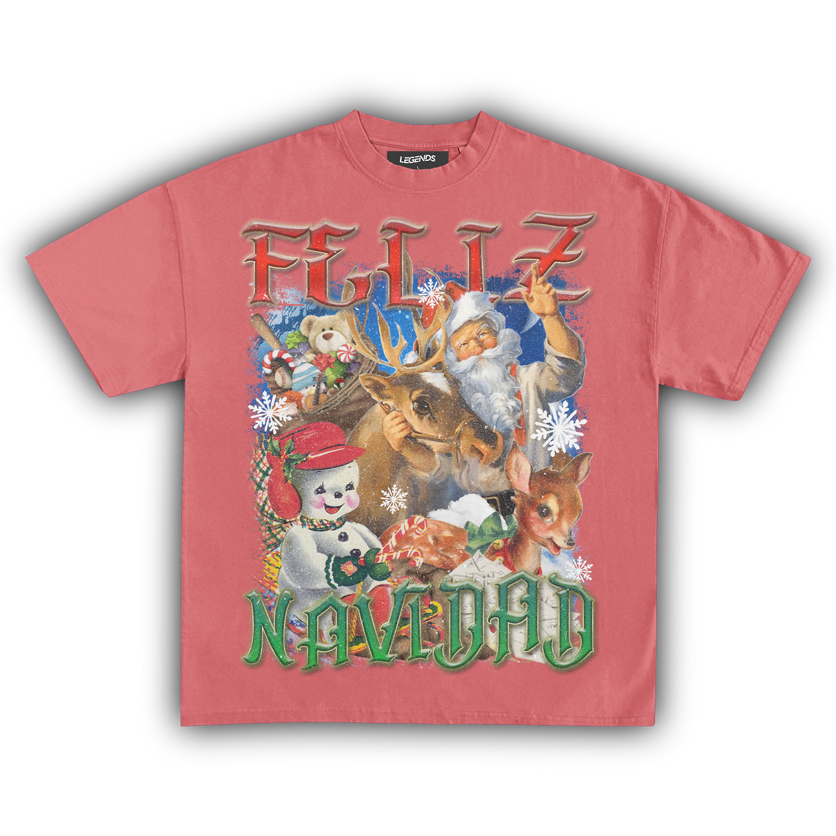 FELIZ NAVIDAD VINTAGE CHRISTMAS TEE